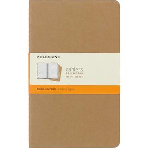 Moleskine Cahier Journal, Soft Cover, Large (5" x 8.25") Ruled/Lined, Black, 80 Pages 