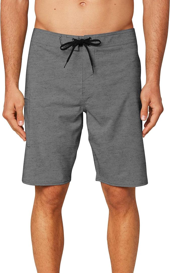 O'NEILL Men's Board Shorts, 20 Inch Outseam Hyperfreak Board Shorts, Premium Mens Board Shorts for Comfort and Style (28, Heather Grey)