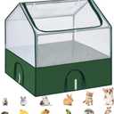 DINMO Small Animal Playpen, Guinea Pig Cages, Rabbit Playpen, puppy play pen for indoors, Pet Playpen with Waterproof Floor for Hamsters, Hedgehogs, bunny,kittens, Indoor Outdoor Portable Fence, Green