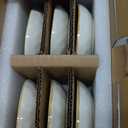 Famiware Ocean Soy Sauce Dishes of 6, Oval Dipping Sauce Cups/Bowls/Dishes for Kitchen, 2.1oz Ceramic Small Bowls for Side Dish, Appetizers, Snacks, and Sushi, Dishwasher Safe, Vanilla White