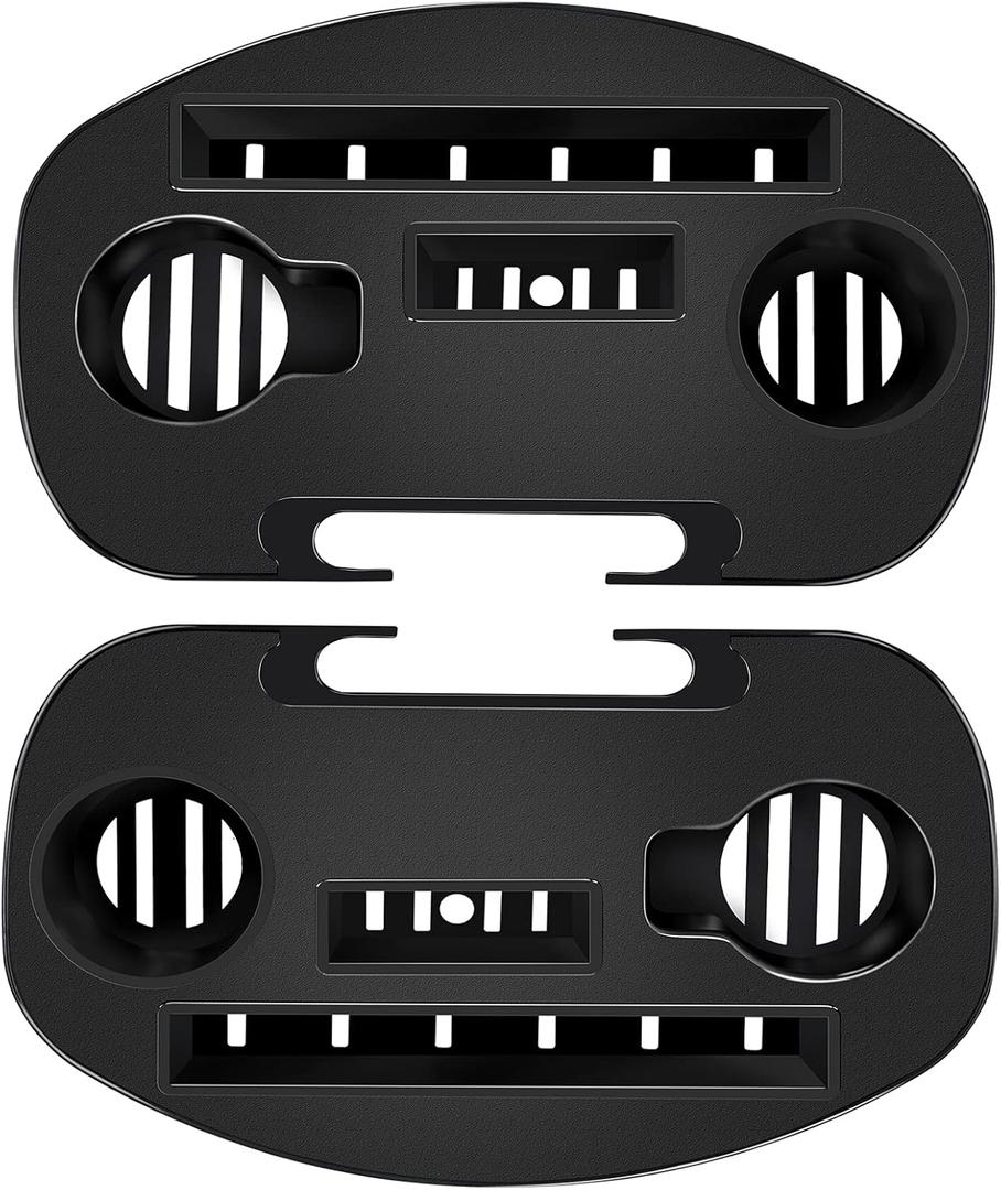Zero Gravity Chair Tray, 2 Pack Upgraded Version Cup Holder for Zero Gravity Chair, Utility Clip-On Chair Table/Tray for iPhone/iPad/Tea Cup/Books -Black