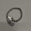 Stainless Steel Cuban Silver Link Heavy Duty Necklace Dog Collar for Small Medium Large Dogs, American Bully French Bulldog Dog Collar with CZ Luxury Safety Personalized Dog Tag (20 Inch (Pack of 1))