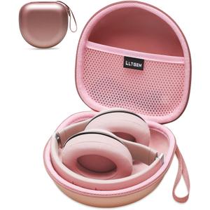 Headphone Case Compatible with Glynzak/BERIBES/TOZO/KVIDIO/Beats/Soundcore Anker/JBL Noise Cancelling Over-Ear Headphones, Rose Gold