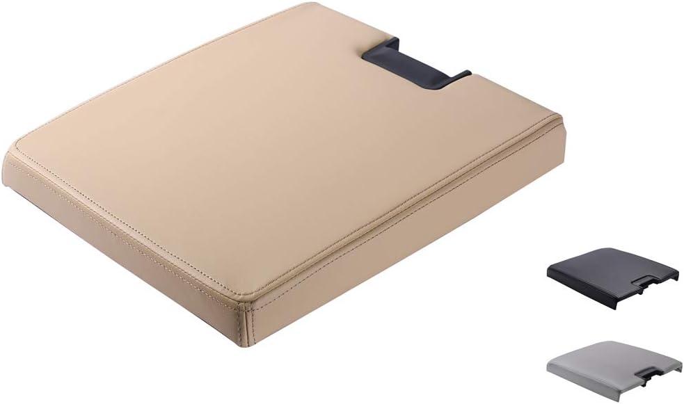 Center Console Lid Kit with Latch compatible with 2007-2013 Chevy Tahoe/Avalanche/2008-2014 Silverado/GMC Yukon(XL)/Sierra 1500/2500/3500 Center Console Cover Repair Kit OEM 20864151(Tan)