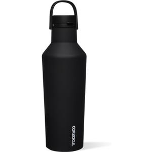 Corkcicle Sport Canteen - Keeps Drinks Cold 25 Hours - Stainless Steel Water Bottle - Triple-Insulated - Spill-Proof - Summer Drinkware Gift - Keeps Drinks Ice Cold - 20 oz - Black