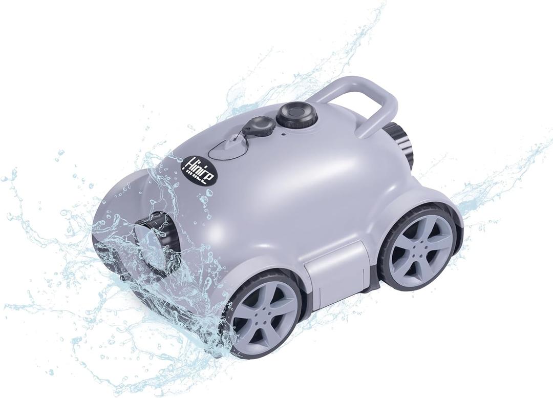 Cordless Robotic Pool Cleaner,Automatic Pool Vacuum Robot for In-Ground/Above Ground Pools,150 Min Runtime, IPX8 Waterproof, 2200 Sq Ft Coverage (Grey) (Gray)