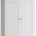 Shintenchi Bathroom Wall Medicine Cabinet with 2 Door, Bathroom Storage Organizer Over The Toilet,Space Saving Storage with 3-Tier Shelves,Solid White (1 pcs)