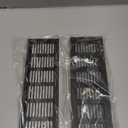 Geesatis Air Vent Covers for Floor, Cabinet, Wall, Ceiling  Heavy Duty Rust-Proof Aluminum Grille with Screws, 6 Pack, Black (8'' x 3.1" Outer Size, Fits 6.6'' x 2.5" Duct Openings)