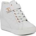 Juicy Couture Women's Platform Wedge Sneakers High-Top Shoes-Journey, Size 8.5