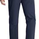 MAGCOMSEN Men's Lightweight Hiking Pants with 4 Pockets Water Resistant Quick Dry Fishing Travel Work Outddoor Pants (30, Navy)