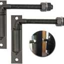 2 Pack Steel J-Bolt Hinge with Plate for Doors Gates,Heavy-Duty Welded Hinge,Heavy-Duty Driveway Gates for Welding on Larger Iron or Steel Gates(Black,A-5/8)