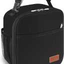 Femuar Lunch Box for Men Women Adults, Small Lunchbox for Work Picnic - Reusable Lunch bag Portable Lunch tote, Black