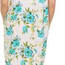 JEFFRICO 2 Pack Long Nightgowns for Women - Short Sleeve Soft Womens Nightgowns & Sleepshirts (Large, Blue Green Hibiscus)