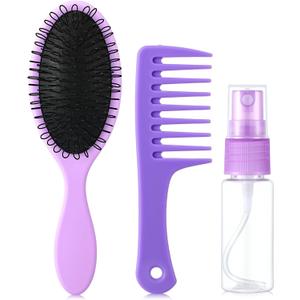 Civaner 3 Pieces Doll Wig Brush Set with Spray Bottle, Comb and Styling Accessories for 18 Inch Dolls (Purple)
