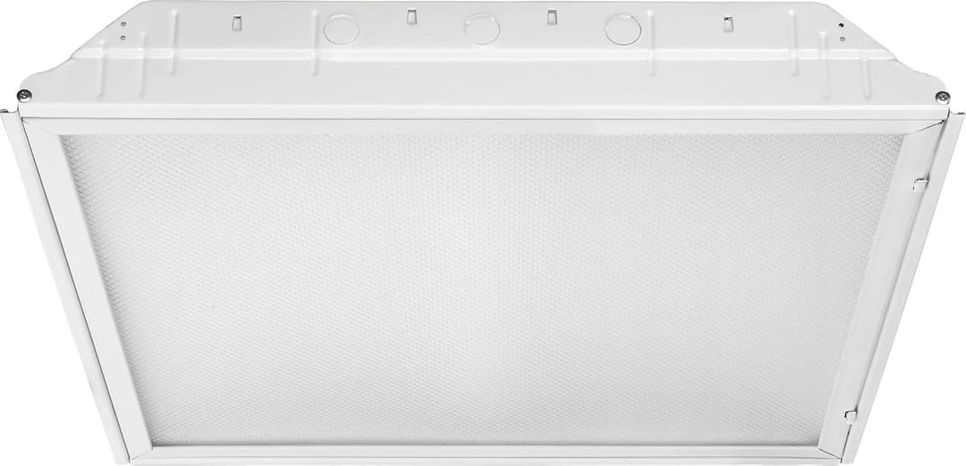 Lithonia Lighting 2x2 Lensed LED Troffer Light, Recessed LED Drop in Ceiling Light with Prismatic Lens for Grid Ceilings, 120 Volt, 4000K Cool White