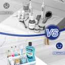Bathroom Counter Organizer and Storage, 7 Slots Detachable Toothbrush Holders for Bathrooms, Anti-Slip Electric Toothbrush and Toothpaste Holder Countertop Vanity Organizer Accessories for Adults Kids