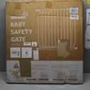 Mom's Choice-GROWNSY Baby Gate for Stairs, 29.5"-48.4" Pressure Mounted Baby Gate for Top of Stair&Doorway with V-Shaped Rods, Anti-Trip Pedal, Extra Wide Stairs Dog Gate Easy Install w/Red Reminder