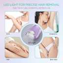 VOYOR Epilator for Women, Cordless Epilators Hair Removal for Women, 3 in 1 Hair Removal Device for Leg Arm Face with 30 Tweezers, Rechargeable Wet & Dry Electric Lady Shaver & Trimmer BM300 (Purple)