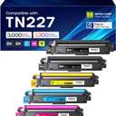 TN227 TN-227 Toner Cartridge Compatible Replacement for Brother TN 227 TN-227 TN-227BK/C/M/Y High Yield for HL-L3270CDW HL-L3230CDW HL-L3210CW MFC-L3710CDW HL-L3290CDW Printer (5 Pack, 2BK/C/M/Y)