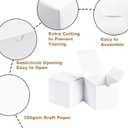 SHIPKEY 10PCS 8x8x8 Inch White Cardboard Gift Boxes with lids |Perfect for Party, Wedding, Christmas, Holidays, Birthdays, and Gifts Wrap, Cube Gift Boxes (20x20x20cm)