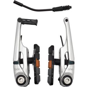 Box One 85 or 108 Millimeters Oversized BMX V-Brakes with Sealed Bearing Pivots, Flexible Cable Noodle, Cold Forged Arms & 2 Millimeters Allen Key Tensions Bolt