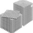 VEVOR Modular Interlocking Cushion, 50 Pack 12" x 12" Splicing Drainage Mats, Soft PVC Interlocking Drainage Floor Tiles, Non-Slip Drainage Holes for Restroom, Bathroom, Kitchen, Pool, Wet Areas, Gray