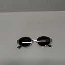 livho 2025 Trendy Oval Sunglasses - Stylish Polarized Shades for Everyday - Retro Metal Frames (Grey/Gold)