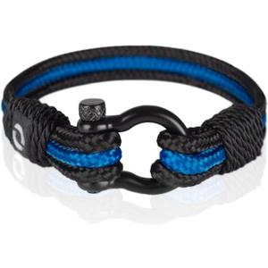 Mens Rope Bracelet - Stainless Steel Black Shackle, Extremely Durable and Scratch Resistant Waterproof Paracord, Handmade, Nautical Wristband for Men