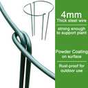 HiGift 12 Pack Plant Stakes for Indoor Plants, Metal Garden Peony Support Cages, Outdoor Plant Supports Ring Prop, Large Plant Stake for Hydrangea,Rose,Flower,Vine,Potted Plants (10" W x 15.8" H)