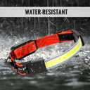 Adelante LED Headlamp Flashlight, 2Pack 1000LM 230Wide-Beam Rechargeable Head Lamp for Adults, Red Taillight & 8 Clips Waterproof Hard Hat Light Headlamps for Running Hiking and Camping, Orange