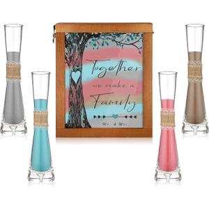 Threelf Unity Sand for Wedding Ceremony Set,Sand Ceremony Kit for Wedding Unity Ideas,Weddings Ceremonies Sets for Bridal Party,Unities Candle Alternative,Beach Outdoor Weddings Decor