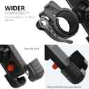 Bike Phone Holder, [Super Stable Metal] Motorcycle Phone Mount with Security Lock, Bicycle Phone Holder Handlebar with Soft Cushion & Adjustable Clip Compatible with 4.7''-6.8'' Phone (1 Pack)
