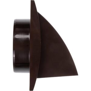 4 Inch Brown Plastic Dryer Vent Cover with Backdraft Damper Exterior Wall Exhaust Hood Grille with Non-Return Protective Flap Outside Air Vent Cover for Dryer, Bathroom & HVAC