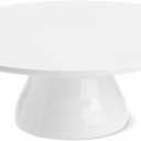 Yedio Soporte redondo para tartas de porcelana de 10 pulgadas, soporte redondo para postres, soporte para cupcakes para fiestas de cumpleaos, bodas, baby shower y otros eventos, color blanco