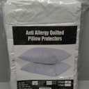 Waterproof Quilted Pillow Protectors Queen Ultra Soft Thick Pair 20x30 Inches Brushed Ultra Plush White Zippered Set of 2 Size Encasement