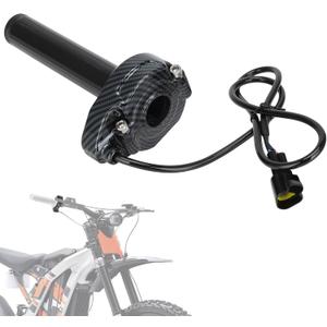 Carbon Fiber Pattern Throttle Handle for Surron Light Bee,Motorcycle Twist Throttle Accelerator Grips with Rolling Bearing Cable Kit for Electric Dirt Bike Ebike Sur Ron Light Bee X/S