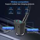for Mag-Safe Car Mount Charger 15W iPhone Wireless Car Cigarette Lighter Phone Charger, Cigarette Lighter Phone Mount with Dual Port PD&QC3.0 Fast Charging for iPhone 17 16 15 Pro Plus Max 14 13 12