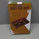 Juegoal Shut The Box Wooden Board Dice Game with 12 Numbers and Lid for Kids Adults Families, 2 Players and Up