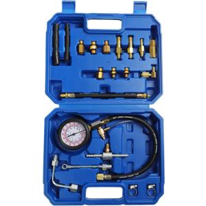 TU-114 Auto Fuel Pressure Gauge Tester Kit Gasoline Pressure MetersAutomobile Instrument Testing Tool(Blue)