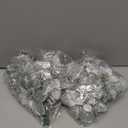 SolarStar 12 PCS Siver Glitter Poinsettias Artificial Christmas Flowers, 5.5 inches, with Clips for Christmas Tree Decoration, Home, Wedding, Party, Wreath Decoration Xmas Tree Ornaments (Silver)