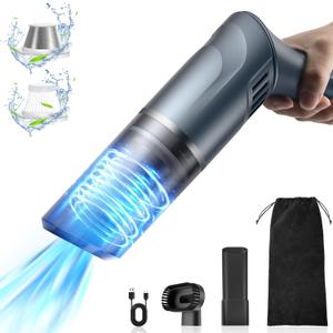 Handheld Vacuum Cordless, Car Vacuum Cordless Rechargeable 15000Pa High Power with Brushless Motor, Hand Vacuum Mini Vacuum Cleaner Portable Vacuum Cleaner for Car Home Cleanning