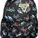 INTIMO Monster Jam Trucks Dragon Zombie Grave Digger Megalodon All Over Print Backpack 16" (One Size)