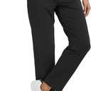 Libin Women's Casual Travel Pants 7/8 Stretchy Golf Pants Ankle Dress Pant Slacks Athletic Workout Sweatpants with 4 Pockets (M, Black)