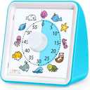 Visual Timer for Kids, Toddler, Autism, ADHD & Preschool Classroom - Animal Silent Countdown Timers - 60 Minute Productivity & Time Management Clock (Sea Creature)
