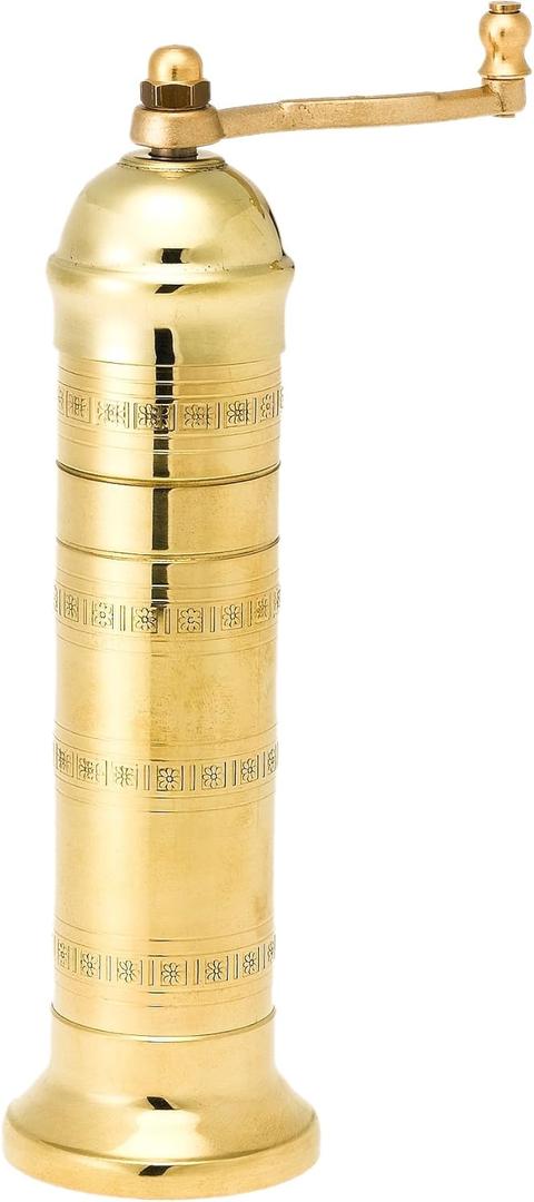 Pepper Mill Imports Atlas Salt Mill, Brass, 8"