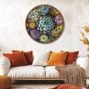 Succulent Puzzles for Adults, PICKFORU Round Flower Succulent Jigsaw Puzzles 1000 Pieces, Unique Circle Plant Adult Puzzles as Wall Decor