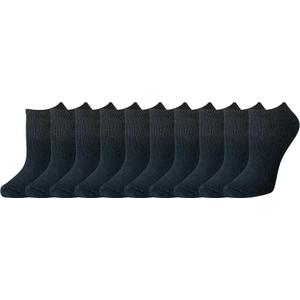Amazon Essentials womens Cotton No-Show Athletic Socks, Lightly Cushioned (8-12, Black)