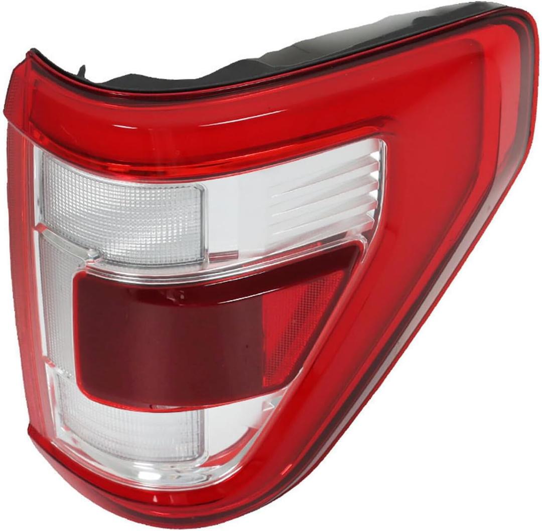 LABLT Tail Light Assembly Repalcement for 2021 2022 2023 F150 Passenger Right Side Rear w/Blind Spot White Frame Taillights ML3Z-13404-D