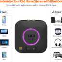1Mii B06S+ LDAC Bluetooth 5.3 Receiver for Home Stereo Hi-Res Music Streaming, Hi-Fi Wireless Audio Adapter with aptX HD/LL, Long Range, Volume Control, RCA/3.5mm AUX Outputs