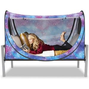 Privacy Pop up Eclipse Bed Tent Bed Drapes (Unicorn Galaxy, Twin) (41"W x 79"L (Pack of 1)